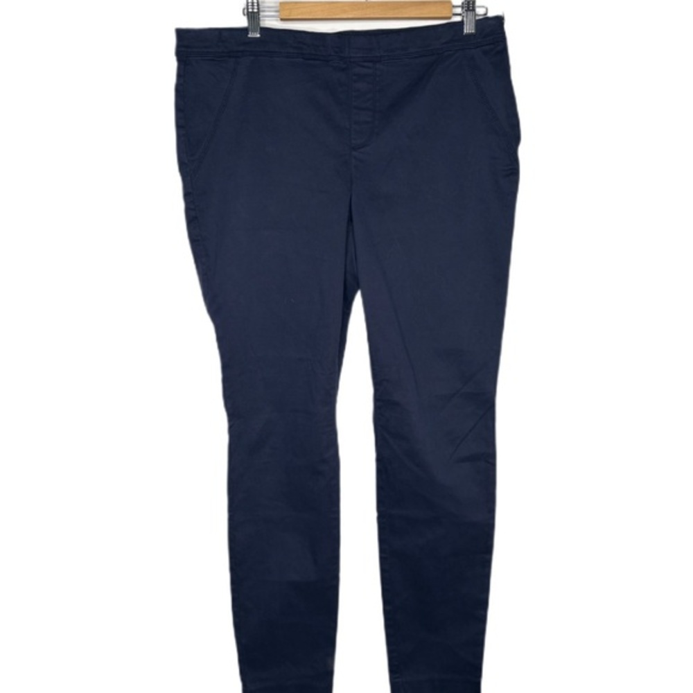 Blue Cotton Blend  Side zip Pants 16